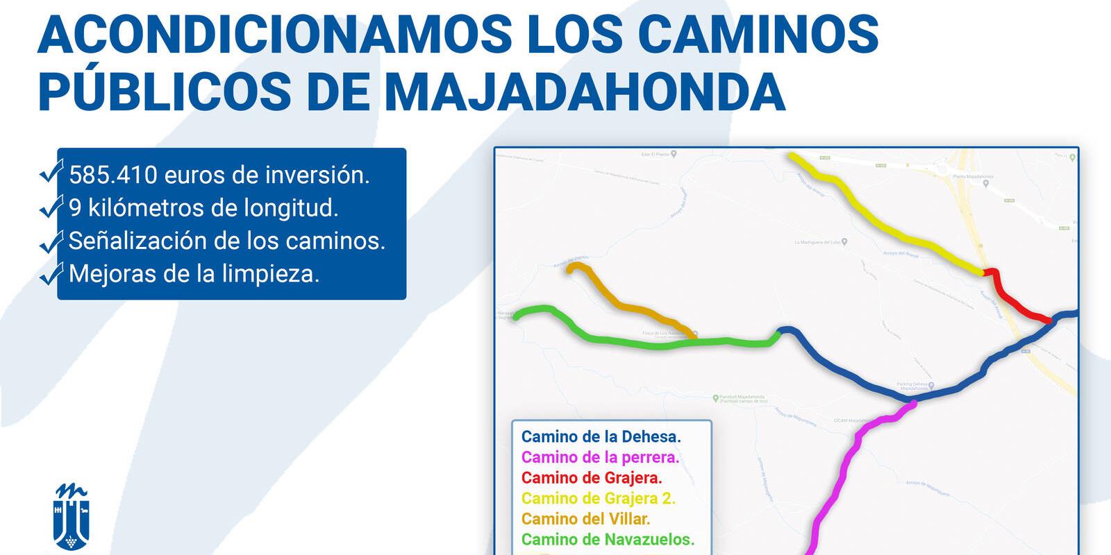 Majadahonda acondicionará cinco caminos públicos