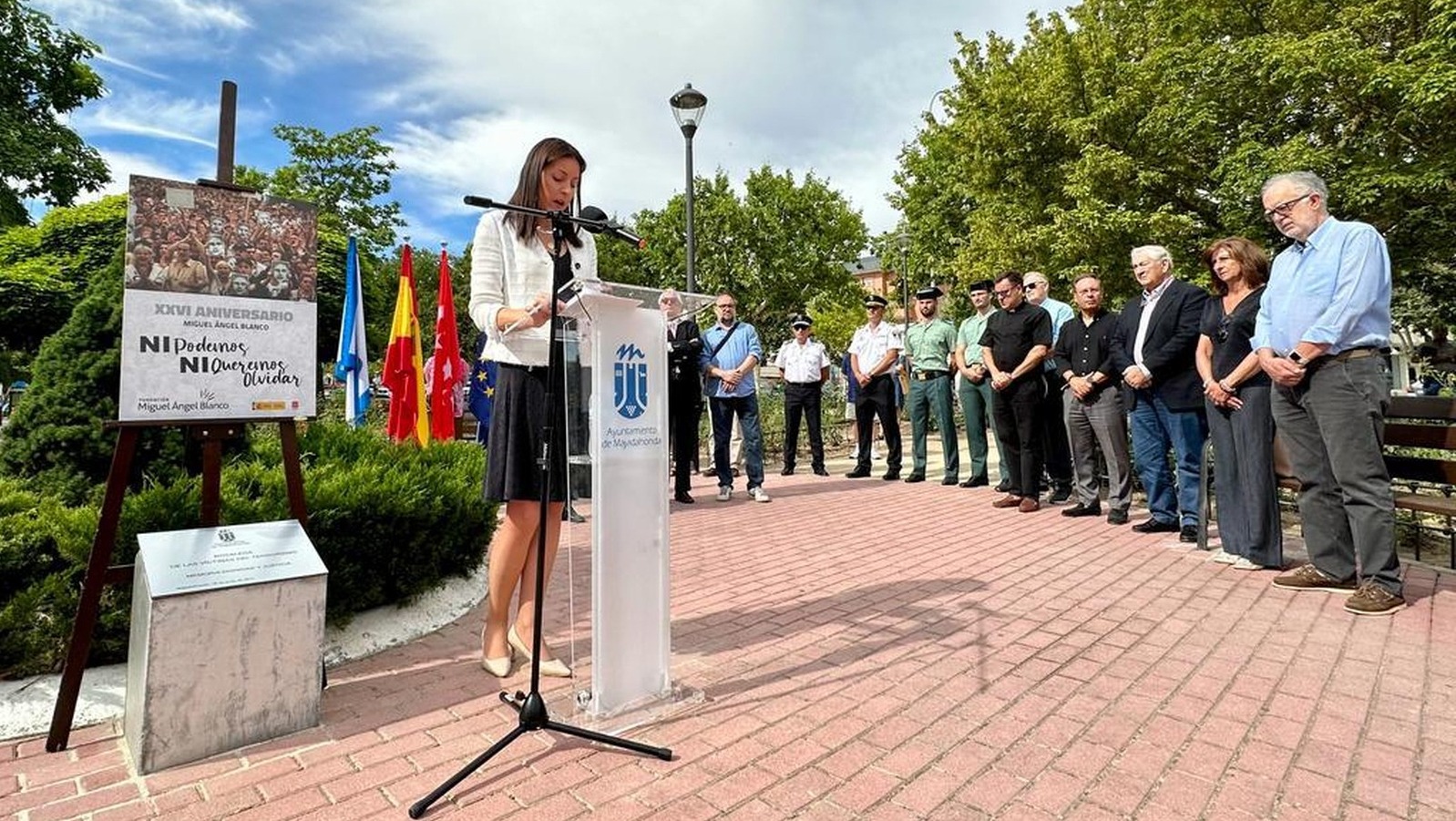 Majadahonda honra la memoria de Miguel Ángel Blanco en el XXVI aniversario de su secuestro y asesinato