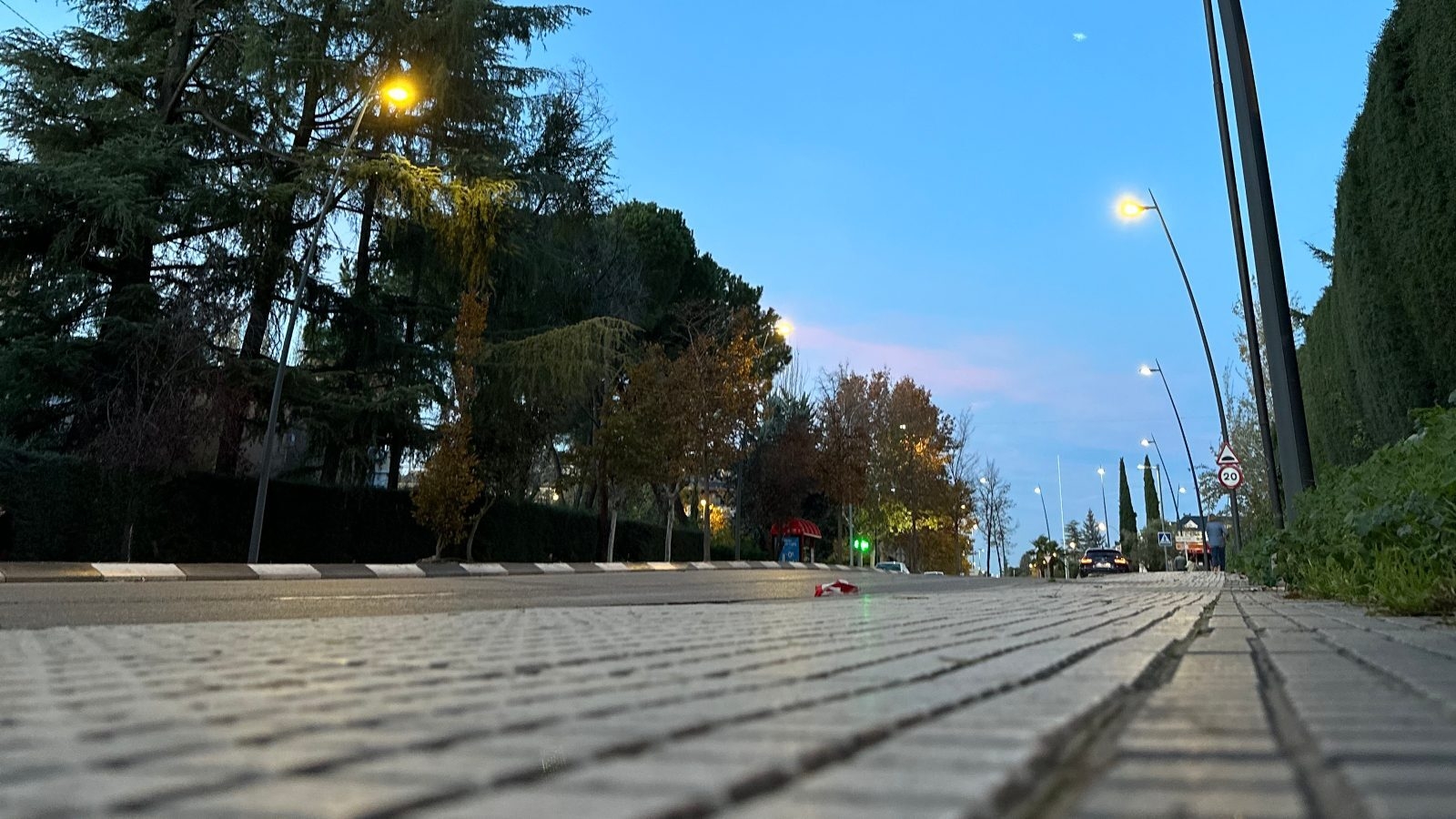 Nuevas farolas LED en la Avenida de los Reyes Católicos de Majadahonda