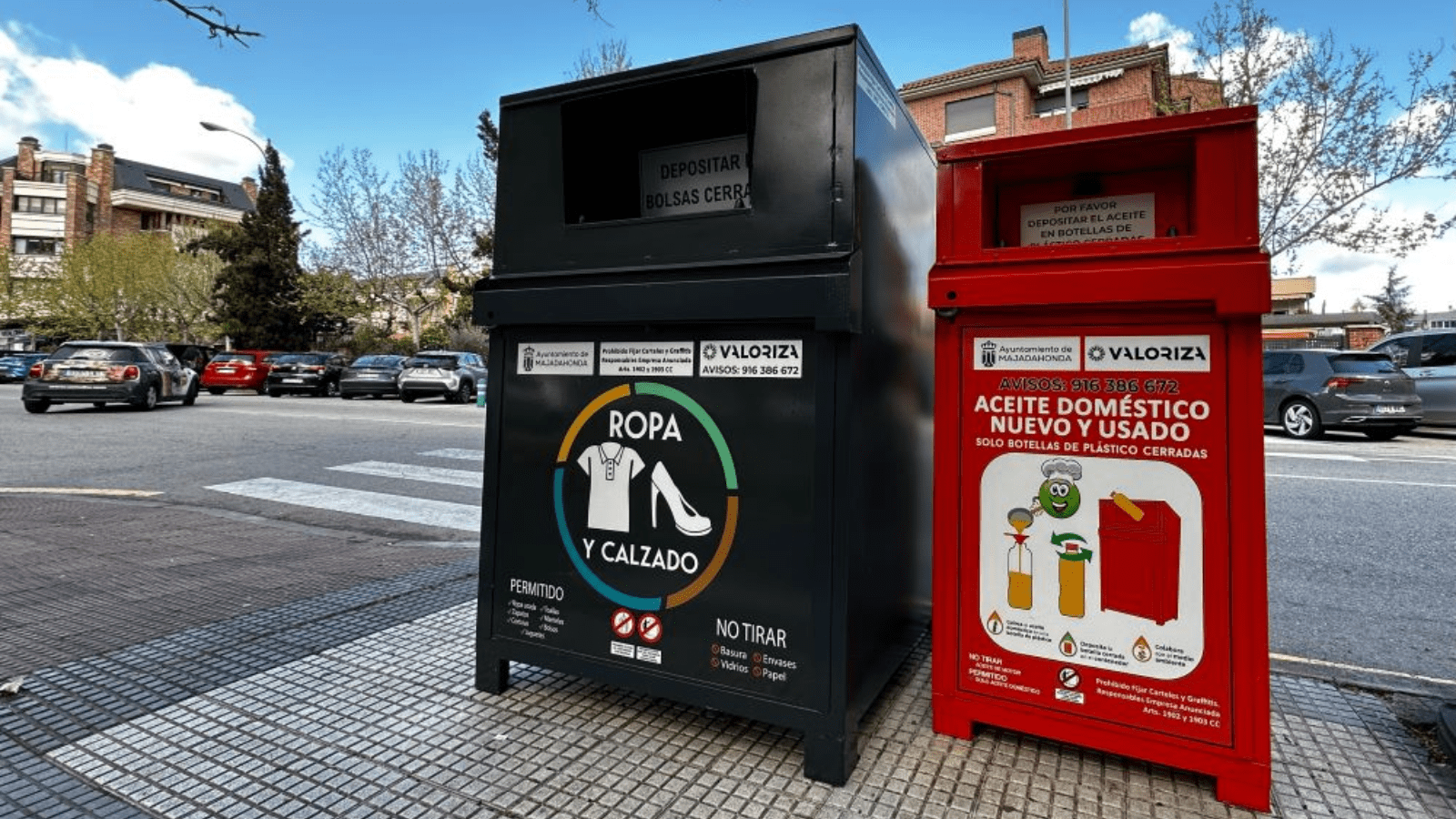 Contenedores para reciclar en Majadahonda