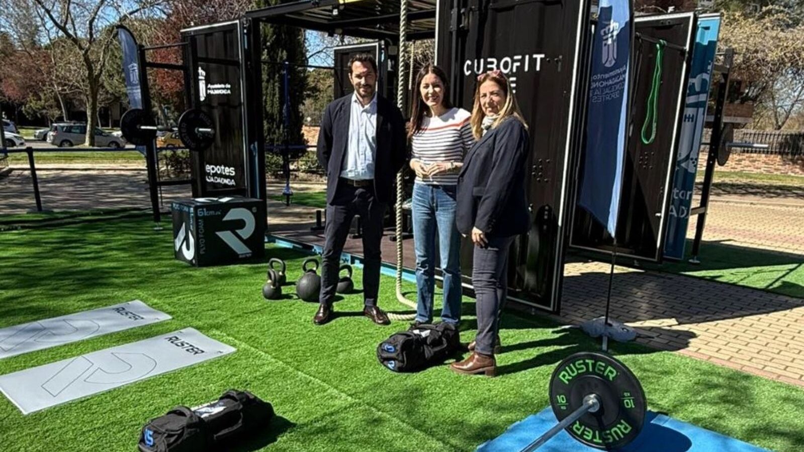 Un gimnasio que aparece en minutos: Majadahonda estrena CUBOFit en La Granadilla